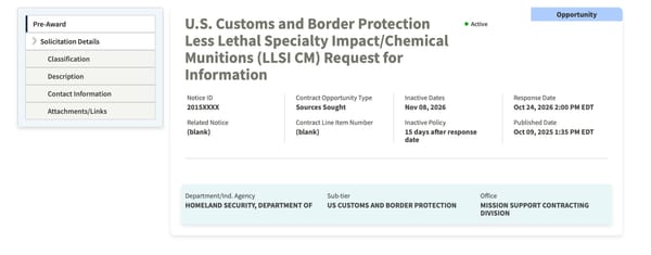 The weapons DHS is asking for that will be used against Americans.